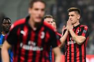 Piatek's night is pretty much summed up in this picture